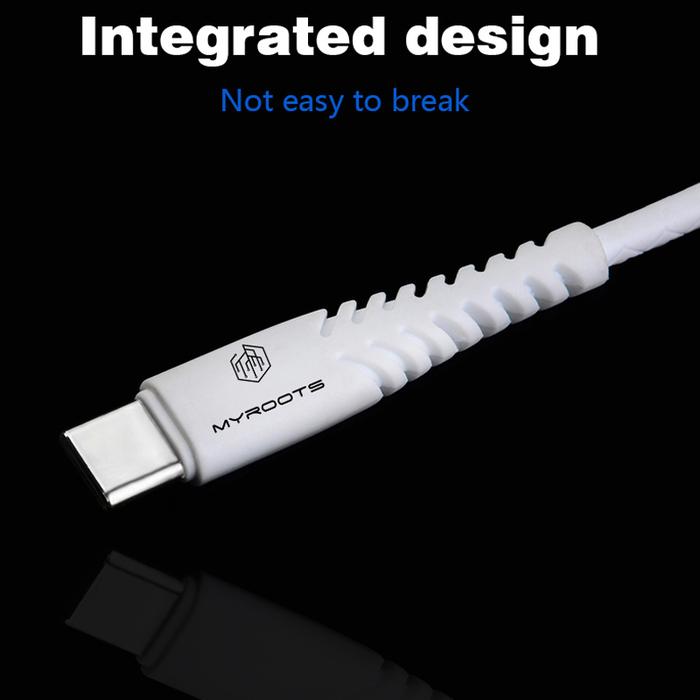 Gambar Myroots Kabel Data Anti Bending Fast Charging 2.A, TIPE TYPE C - putih dari Myroots store undefined Tokopedia