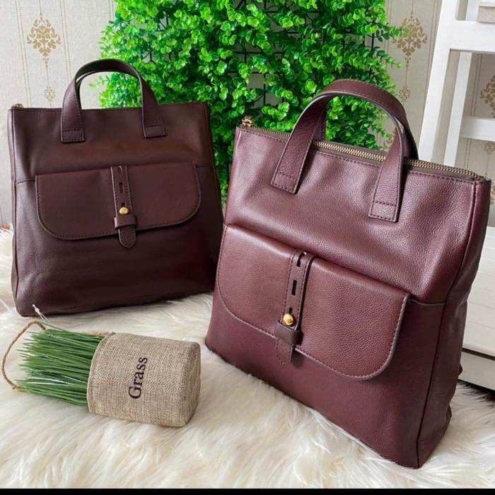 Jual Fossil Hunter Backpack Red Claret Kota Bekasi Caramel