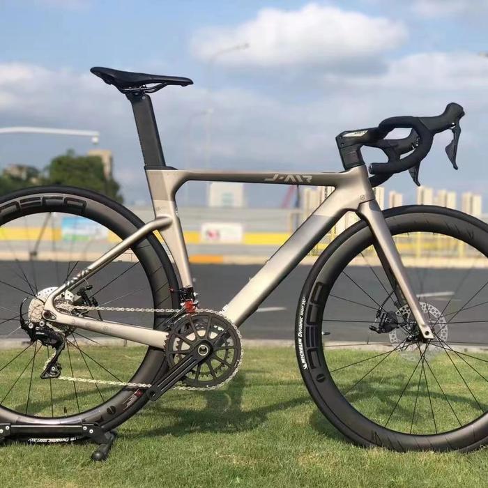 Gambar ROADBIKE JAVA J-AIR FUOCO 2021 CARBON FIBER HIDDEN CABLE SHIMANO R7000 - Titanium, 54 dari MarveloStore undefined Tokopedia