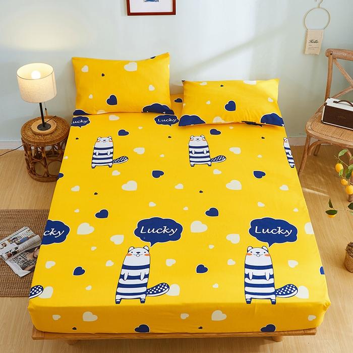 Gambar Mattress Bed Sheet Cover /Seprei Bed Cover Sprei Sarung Penutup Kasur - Sprei Lucky, 90x200 dari Vinstages undefined Tokopedia