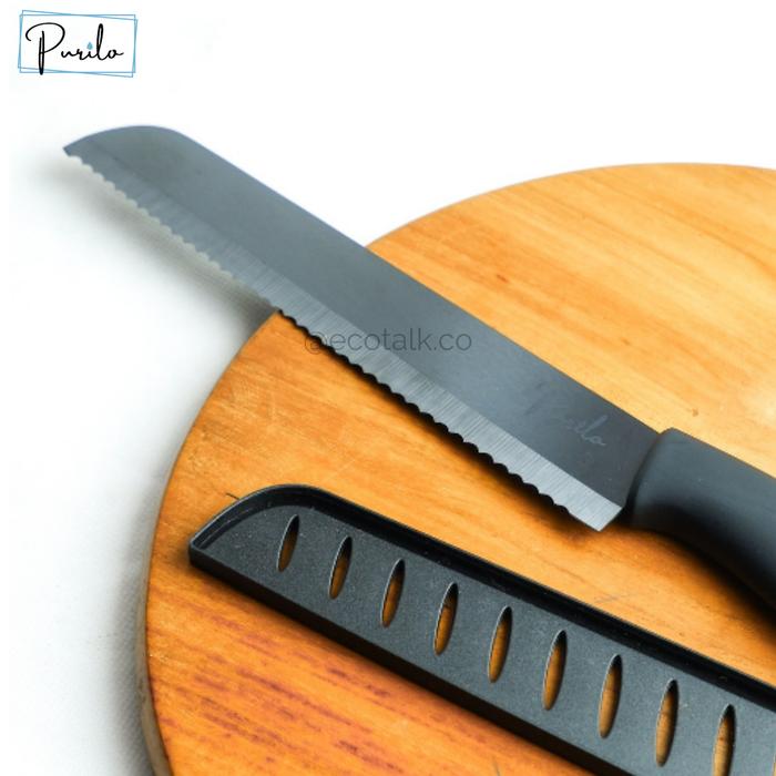 Gambar PURILO - CERAMIC KNIFE OBSIDIAN BLACK (Satuan) - Serrated dari ecotalk undefined Tokopedia