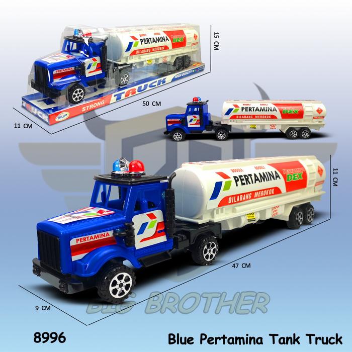 Gambar PROMO 8996F Truk Truck Mainan Anak Mobil Mobilan Tangki Pertamina BBM - Biru dari DSR TOYS undefined Tokopedia