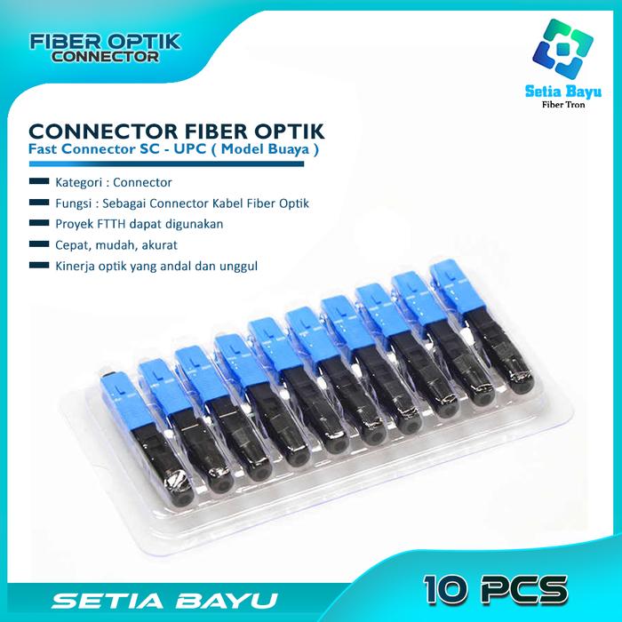 Jual Fast Connector SC UPC Adapter SC UPC Connector Fiber Optik 10pcs ...