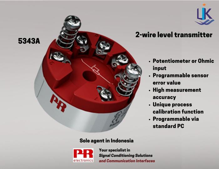 Gambar TEMPERATURE TRANSMITTER PR ELECTRONICS,2 WIRE LEVEL TRANSMITTER 5343A dari Instrumindo undefined Tokopedia