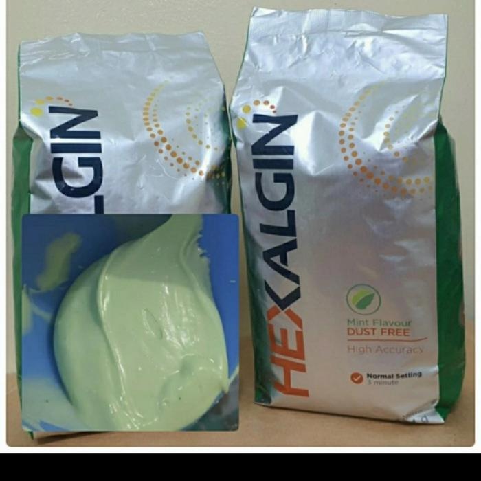 Gambar Dental Alginate HEXALGIN/Bahan cetak gigi palsu/semen gigi/RESMI AKD - Hijau dari Daya Dental TOKOPEDIA undefined Tokopedia