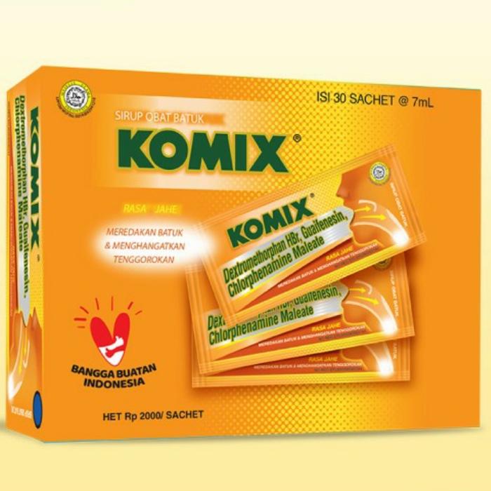 Gambar KOMIX OBAT BATUK 7 Ml Sachet - JAHE, 6 pcs dari Asia Jaya Mandiri Depok undefined Tokopedia