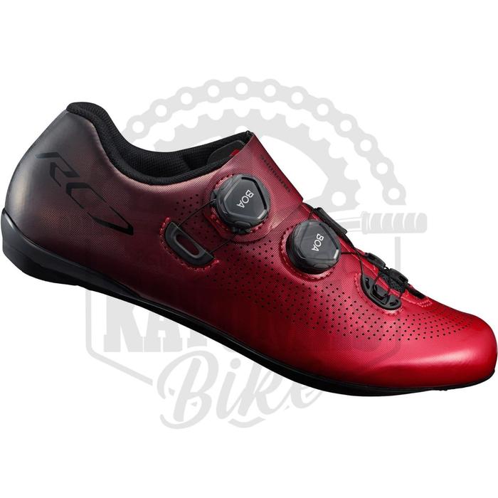 Gambar SEPATU ROAD SHIMANO RC701 WIDE SHOES - Red, 44 dari Kayumas Bike undefined Tokopedia