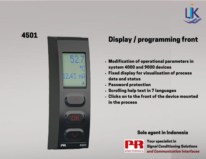 Gambar DISPLAY / PROGRAMMING FRONT 4501 PR ELECTRONICS dari Instrumindo undefined Tokopedia