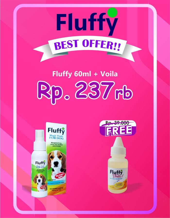Gambar OBAT PENGHILANG KUTU ANJING AMPUH DENGAN FLUFFY TONIC DOG 60ml - 60ml dari Fluffytonic undefined Tokopedia