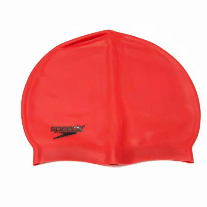Gambar Topi Renang SPEEDO Dewasa Anak / Silicone Swim Cap / Penutup Kepala - Merah dari Matramedia store undefined Tokopedia