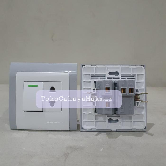 Gambar Mitsui Helios Saklar Engkel/Saklar Seri/StopKontak/Sak+Stop Tanam IB - Sak+StopKontak dari TOKO CMA undefined Tokopedia