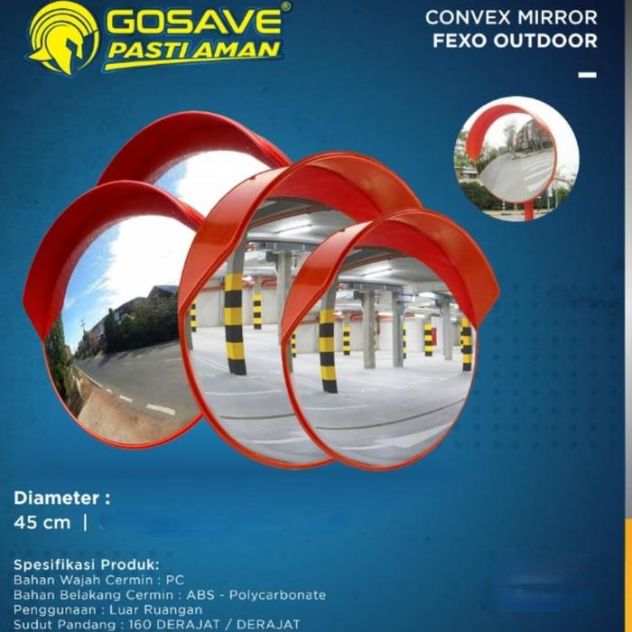 Gambar Convex Mirror 45 cm Outdoor Kaca Cembung Safety Jalan Tikungan GOSAVE dari Safety Warehouse undefined Tokopedia