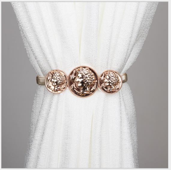 Gambar Tali Fleksibel Pengikat Gorden Tirai Wire Curtain Strap Gordin Gold - people dari Homvie undefined Tokopedia