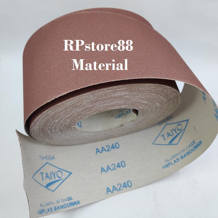 Gambar AMPLAS TAIYO KAIN KASAR HALUS -AMPLAS METERAN- AMPLAS ROLL TEMBOK KAYU - 240 dari RPstore88material undefined Tokopedia