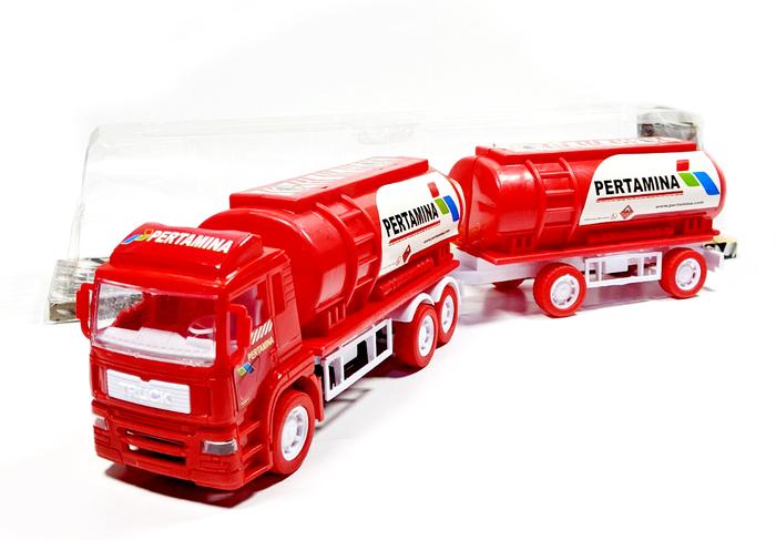Gambar Mainan Truck Tangki PERTAMINA / Mainan Truk Gandeng - ST 2091 dari Lantikya Store undefined Tokopedia