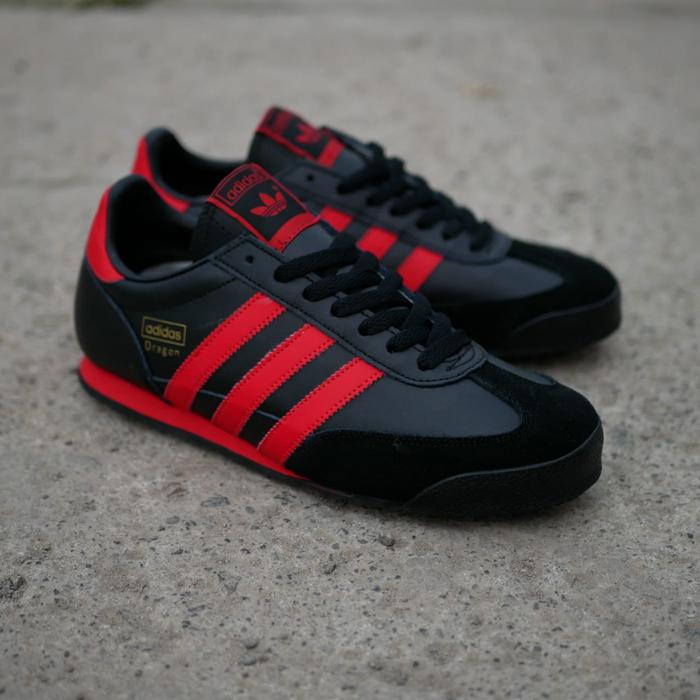 Gambar Sepatu Sneakers Casual Original ADIDAS DRAGON BLACK RED - Hitam, 39 dari Pootstepsid undefined Tokopedia