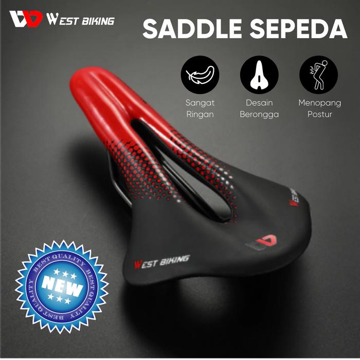 Gambar West Biking Saddle Sepeda MTB Comfortable Jok Sepeda Empuk Nyaman - Merah dari West Biking Indonesia Jakarta Utara Tokopedia