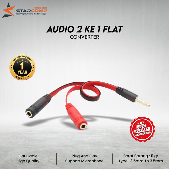 Gambar CONVERTER AUDIO 2 KE 1 FLAT dari Starcomp Origin undefined Tokopedia