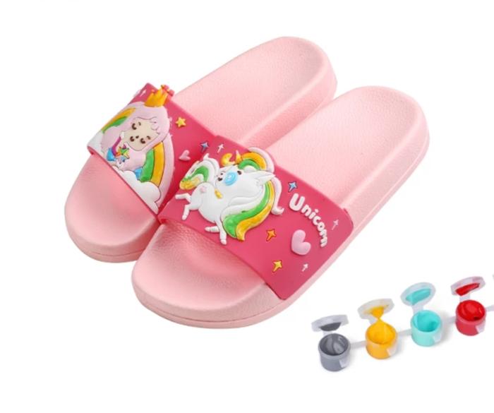 Gambar DIY Painting Sandal / DIY Painting Slipper - fairy princess, 18cm dari Torikidz undefined Tokopedia