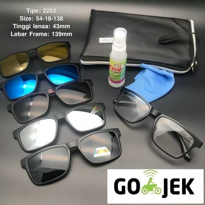 Gambar Paket Frame kacamata Clip on Klip on 5 lensa Magnet Minus Kaca / Glass - 2202 dari MRIZAL04 undefined Tokopedia