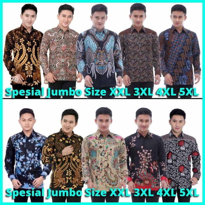 Gambar kemeja batik panjang pria super jumbo M,L,XL,XXL,XXXL,XXXXL,XXXXXL - Motif 03, M dari abadi batik keluarga undefined Tokopedia
