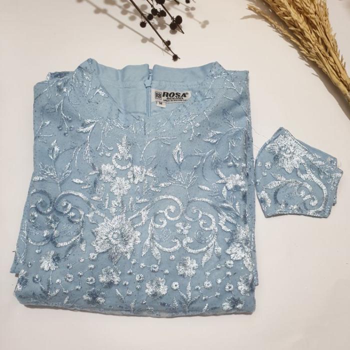 Gambar Gamis Aulia | Gamis Brukat Muslim | Dress Muslim (Kode TKP01) - Baby Blue, M dari jejee_collection undefined Tokopedia