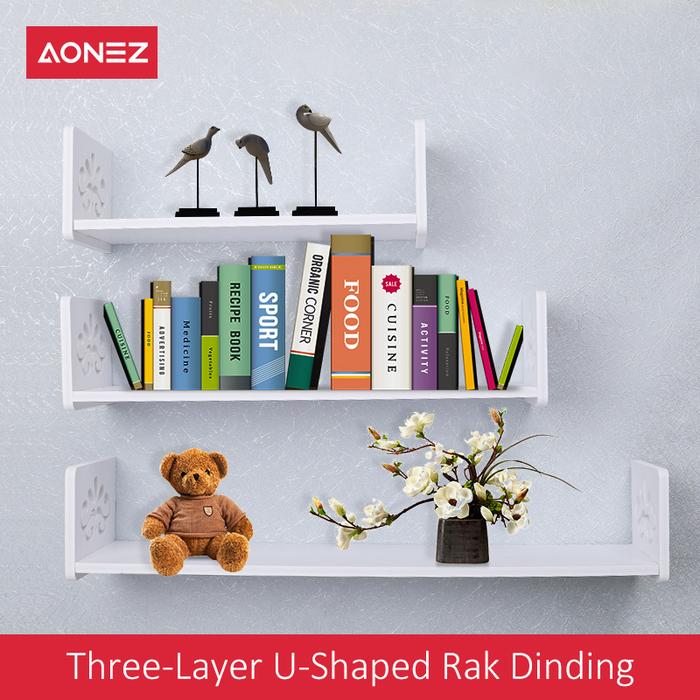 Gambar AONEZ Tiga lapisan Rak Dinding (1 Set 3 Pcs) / Three layer Wall Shelve - 49cm dari AONEZ Official Store undefined Tokopedia
