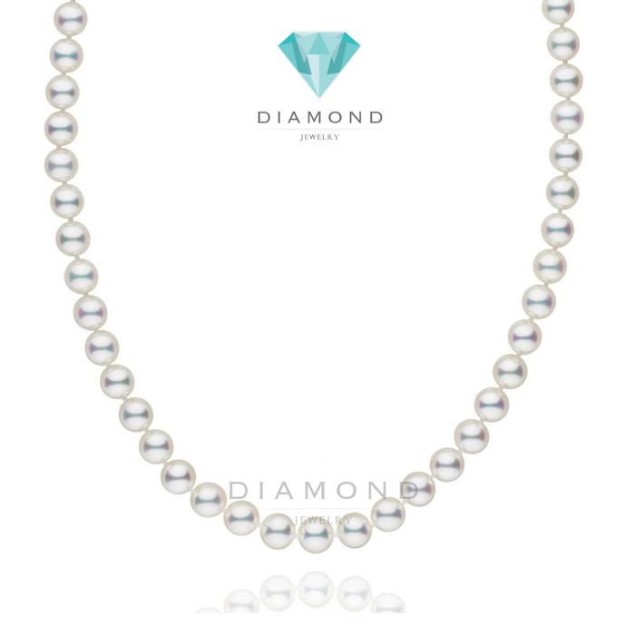 Natural White Akoya Pearl Necklace AAA 