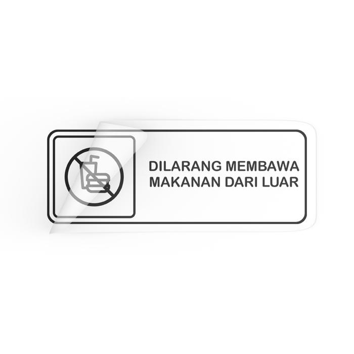 Gambar Sign Dilarang Membawa Makanan Dari Luar Sticker Outdoor - INPI HOUSE - Hitam dari INPI HOUSE Official Kota Bandung Tokopedia