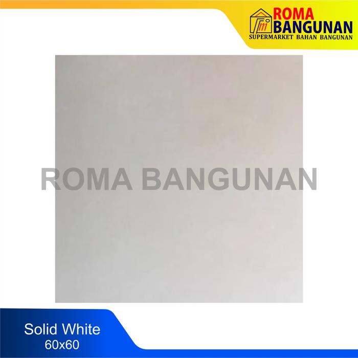 Gambar KERAMIK / KERAMIK LANTAI DINDING POLOS ICARUS SOLID WHITE 60x60 dari SupermarketRomaBangunan undefined Tokopedia