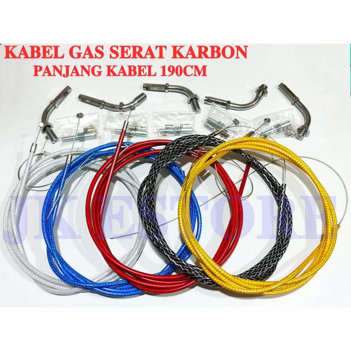 Gambar kabel gas serat plus L gas CNC universal bisa untuk semua motor 190cm - Hitam dari JK ESTORE1 undefined Tokopedia