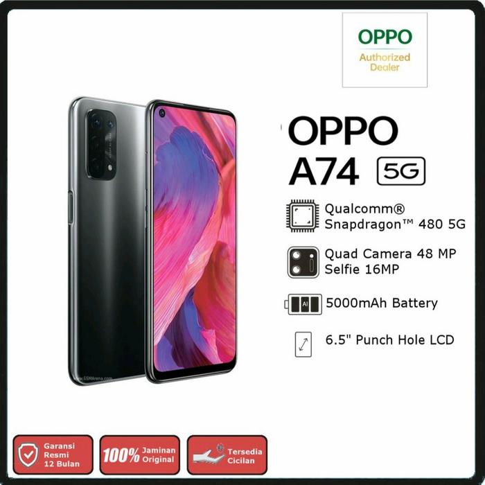 Gambar oppo a74 5g 6/128gb termurah garansi resmi - Hitam dari Ge2gadget undefined Tokopedia