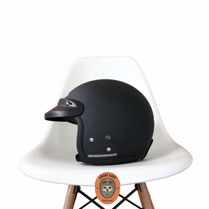 Gambar Helm Bogo Cargloss Original 100% Dewasa pria / wanita flat kaca datar - HITAM DOP, M dari bizo.helmet undefined Tokopedia
