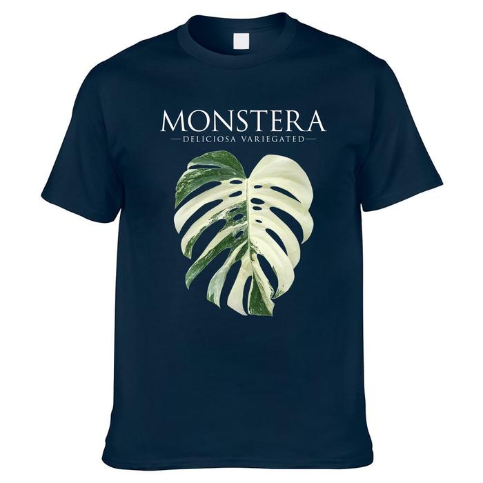 Gambar MONSTERA DELICIOSA VARIEGATA TSHIRT - NAVY, M dari MYPLANTEES undefined Tokopedia