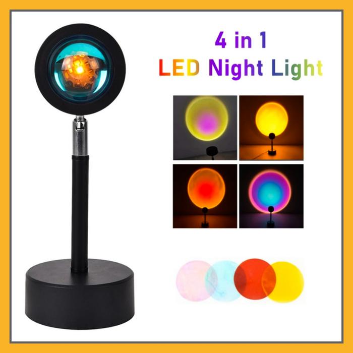 Gambar Lampu Sunset Aesthetic Efek Matahari Pelangi - 4 warna dari maretta store undefined Tokopedia
