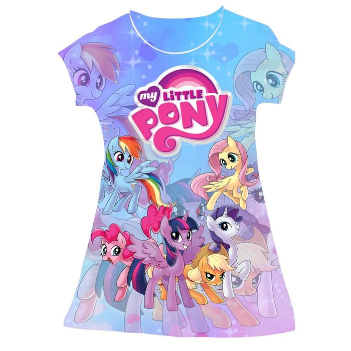 Jual BAJU DRESS ANAK PEREMPUAN 2-12TAHUN KARAKTER LITTLE PONY KUDA