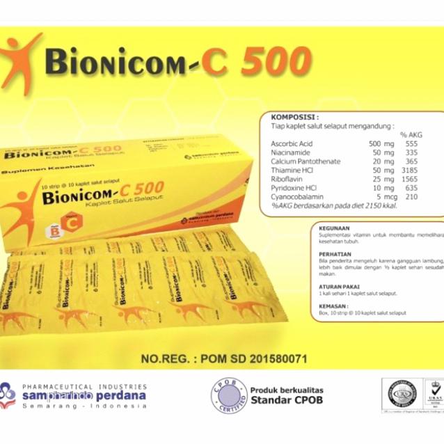 Gambar Becom C / Becom Zet / Bionicom C500 / Bionicom Zinc Vitamin Imunitas - BECOMC/Strip dari mujia-online undefined 4 Tokopedia