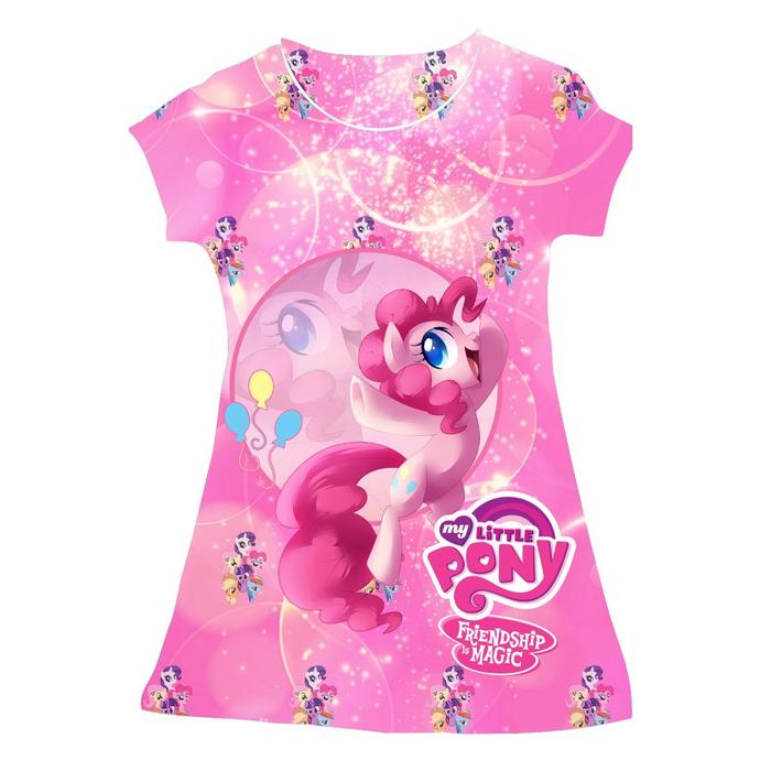 BAJU DRESS ANAK PEREMPUAN 2-12TAHUN KARAKTER LITTLE PONY KUDA PONI Little  Pony 02, 2-3 Tahun