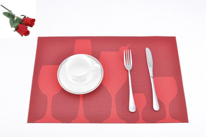 Gambar Placemat Tatakan Piring PVC Model Wine Glasses - beige dari Home Decor Zega undefined 5 Tokopedia