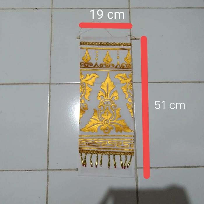 Gambar Lamak prada bludru lukis plus mote - Putih dari Toko Giri Artha undefined Tokopedia