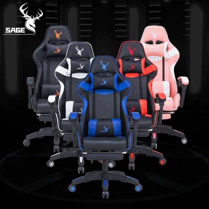 Gambar SAGE Premium Quality Gaming Chair Kursi bangku game 145 ° - SG-168 - Hitam dari SAGE STORE ID undefined Tokopedia