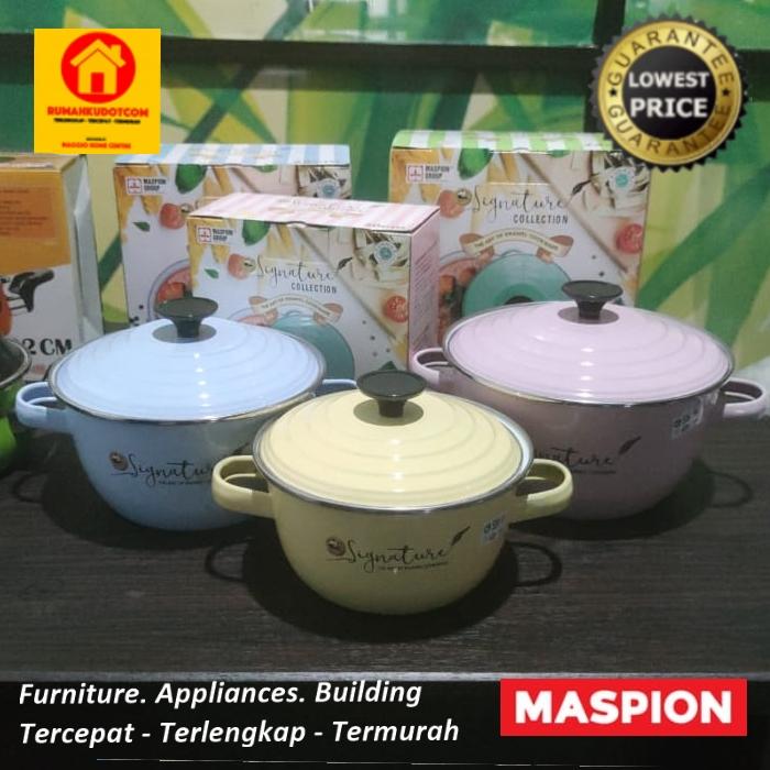 Gambar Panci Sop Enamel Signature Collection - Maspion - 22cm dari Rumahkudotcom undefined Tokopedia