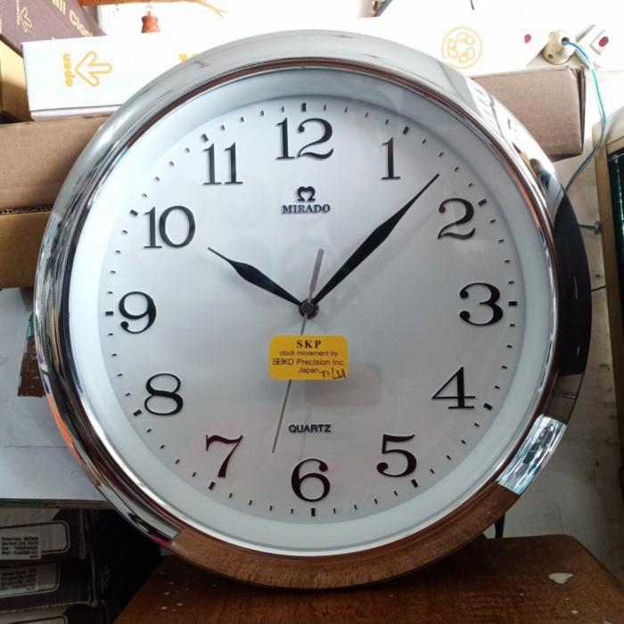 Gambar JAM DINDING MIRADO 8838 MESIN JAPAN QUARTZ ORIGINAL - Putih, Skp seiko dari gallery jam dinding undefined Tokopedia
