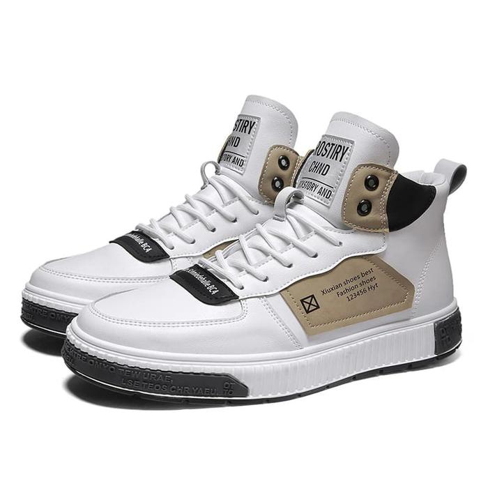 Jual Fashion Men Sneakers High-87 Trend Sport Putih, 40 Kota