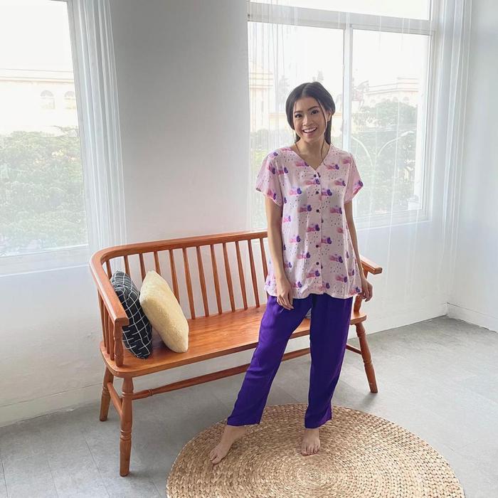 Gambar Baju Tidur Wanita Cewek Piyama Pajamas Set Piyama Adem Kancing Vol.3 - AWAN dari hania bnk undefined Tokopedia