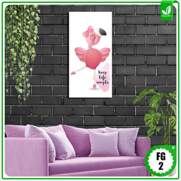 Gambar Decor Art Hiasan dinding kamar Minimalis Motif Flamingo - FG 1 - FG2 dari Decor Art undefined Tokopedia