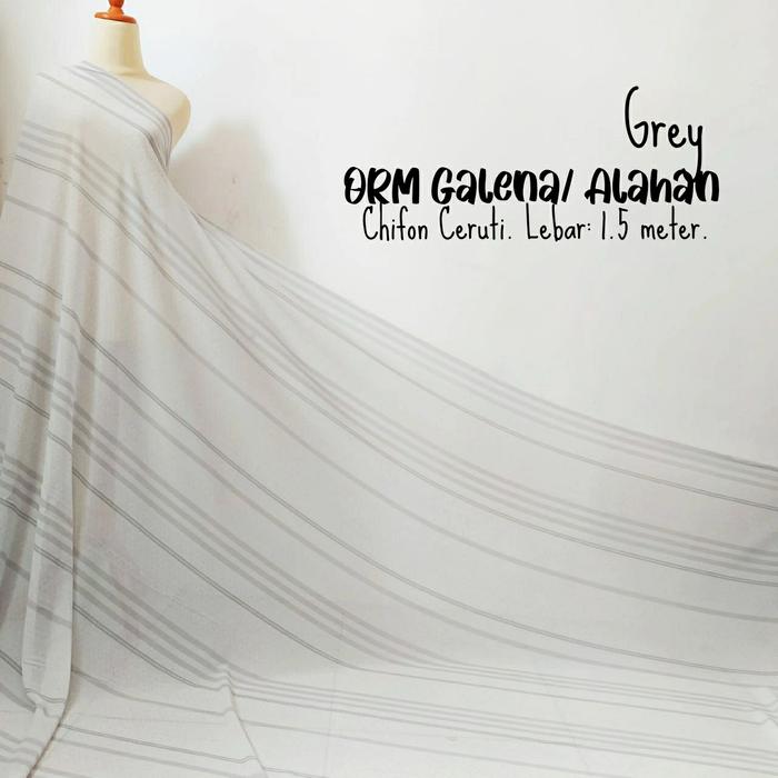 Gambar Kain ORIGINAL RIA Miranda bahan Chifon Ceruti - Kalaban Grey dari Dhian Kain undefined Tokopedia