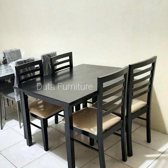 Gambar meja makan minimalis - 4 kursi dari duta furniture undefined Tokopedia