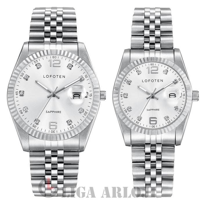 Gambar LOFOTEN Watch - Jam Tangan Couple - Sapphire - F-8105M/L - 8105 - Silver Putih dari Liga.Arloji undefined Tokopedia