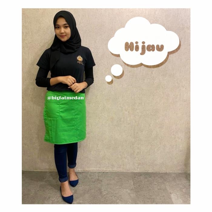 Gambar Celemek Apron Drill High Quality Half Body - Hijau dari Bigfatmedan undefined Tokopedia